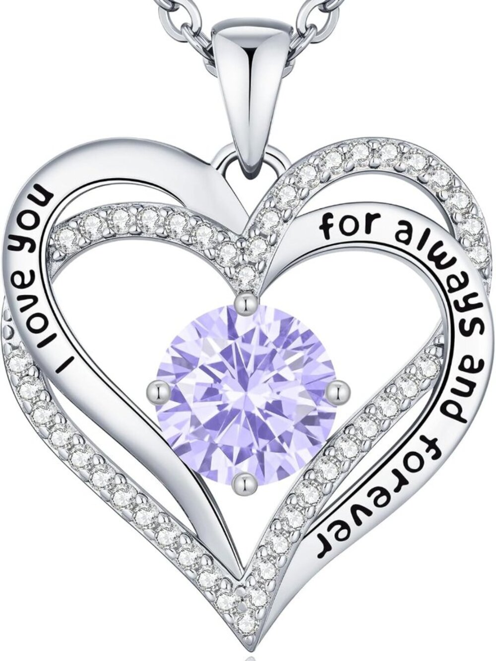 18K Rose Gold Heart Pendant Necklace with Birthstone - Perfect Gift for Her